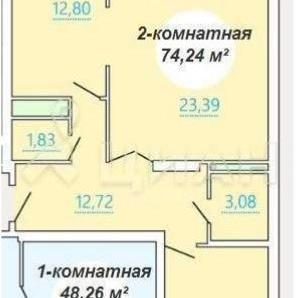 Продается 2-к квартира, 3470000 руб., 59 кв.м., Седова пер., д. 78, г. Континент-М Уфа